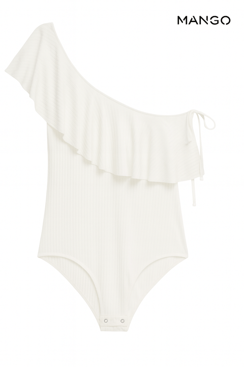 Mango Women's White Sleeveless Bodysuit| Mango in Lebanon