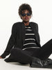 Sinsay Women's Black & White Striped Slim Fit Blouse | Sinsay In Lebanon