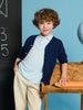 Sinsay Boy's Navy Button-Up V Neck Sweater | Sinsay In Lebanon