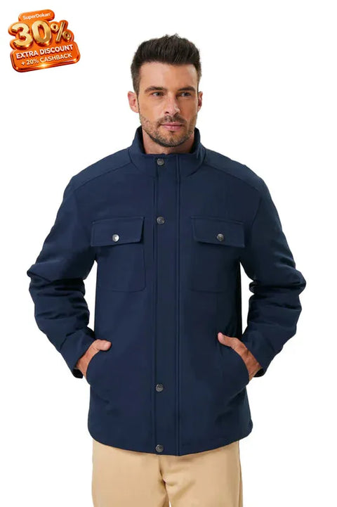Hawke & Co Outfitter Men's Navy Cortland Flannel Lined Soft Shell Jacket | Hawke & Co In Lebanon
