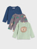 Sinsay Baby Boys’ Multicolor  3-Pack Long-Sleeve T-Shirts | Sinsay in Lebanon