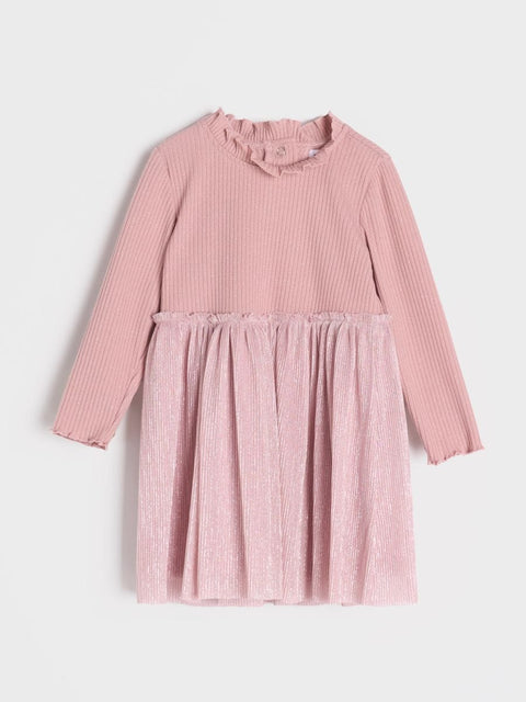 Sinsay Baby Girl's Dusty Rose Long Sleeve Dress | Sinsay In Lebanon