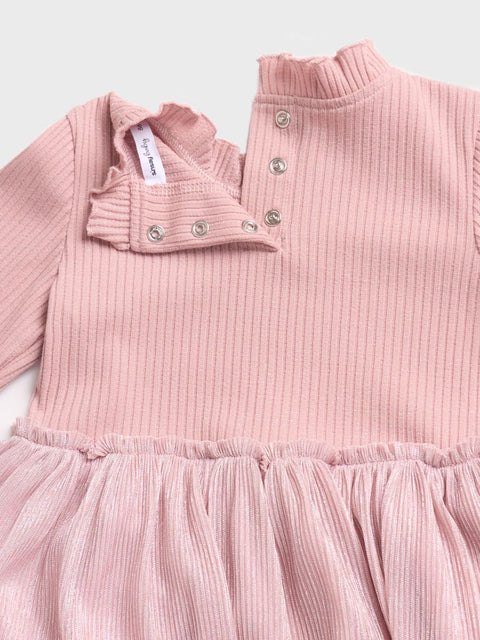 Sinsay Baby Girl's Dusty Rose Long Sleeve Dress | Sinsay In Lebanon