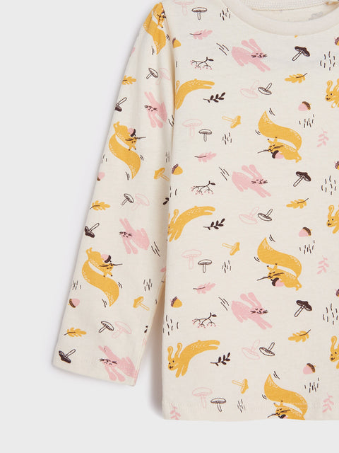 Sinsay Baby Girl's Off White Printed Blouse | Sinsay In Lebanon