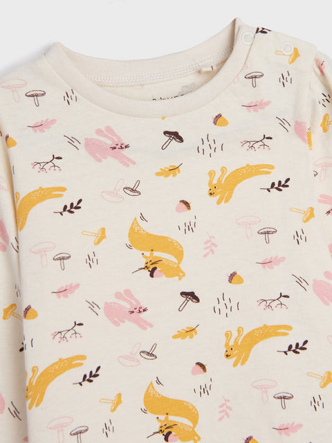 Sinsay Baby Girl's Off White Printed Blouse | Sinsay In Lebanon