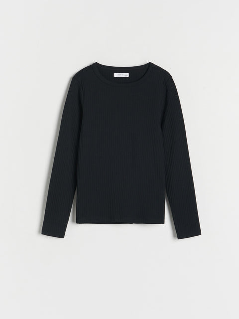 Reserved Girl's Black Striped Long Sleeve Blouse | Reserved In Lebanon