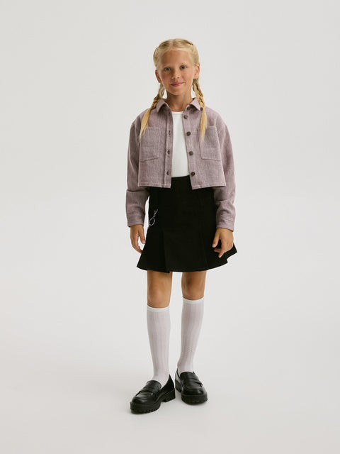 Reserved Girl's Black Pleated Skirt With Chain | Reserved In Lebanon