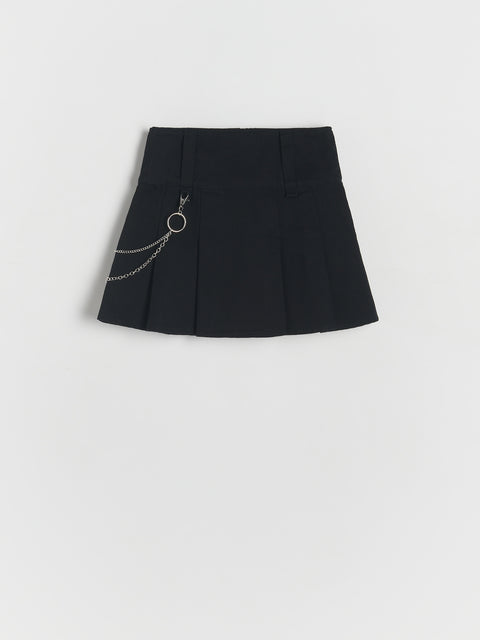 Reserved Girl's Black Pleated Skirt With Chain | Reserved In Lebanon