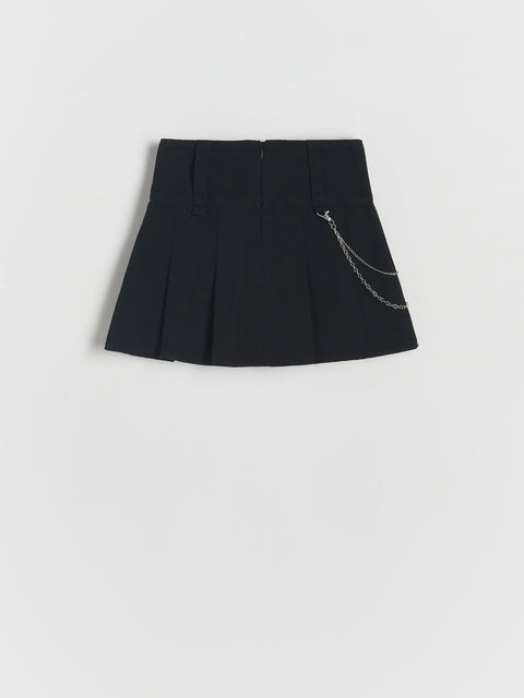 Reserved Girl's Black Pleated Skirt With Chain | Reserved In Lebanon