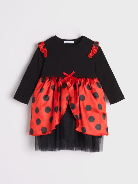 Sinsay Baby Girl's Black/Red Polka Dot Dress | Sinsay In Lebanon