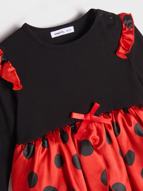 Sinsay Baby Girl's Black/Red Polka Dot Dress | Sinsay In Lebanon