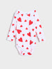 Sinsay Baby Girl’s White & Red Heart Print Long Sleeve Bodysuit | Sinsay in Lebanon