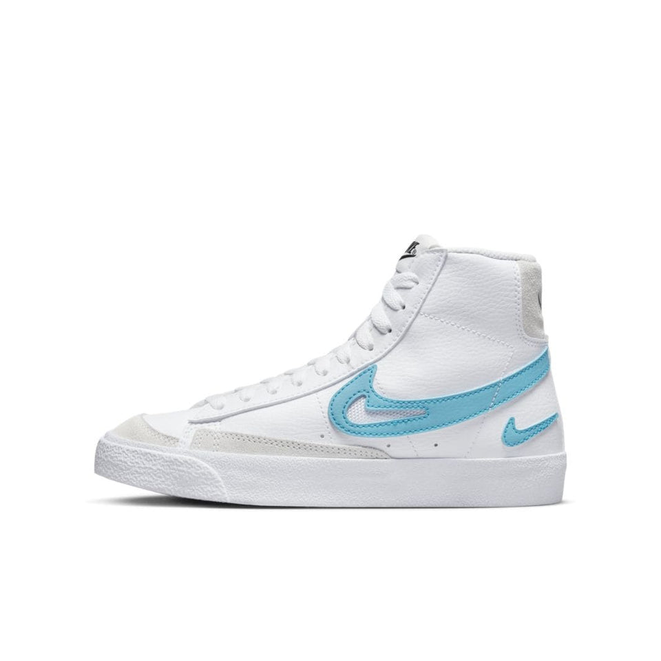 Nike Women's White & Blue Blazer Mid GS Sneakers |Nike In Lebanon
