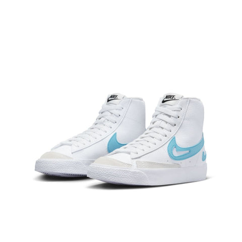 Nike Women's White & Blue Blazer Mid GS Sneakers |Nike In Lebanon