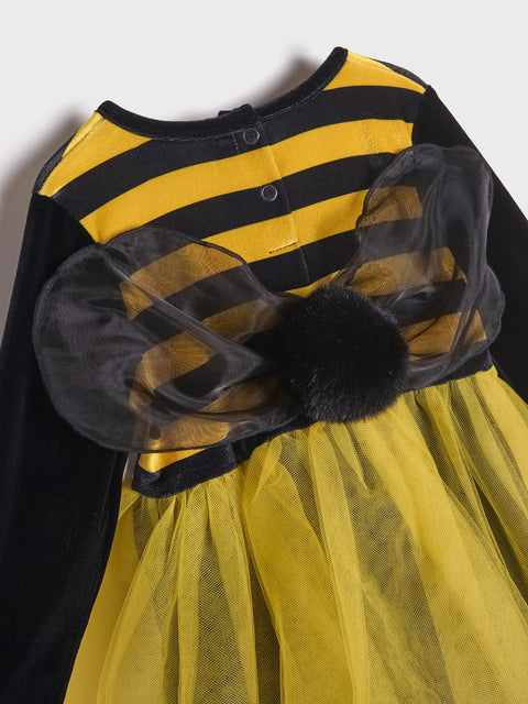 Sinsay Baby Girl's Yellow/Black Bee Dress | Sinsay In Lebanon