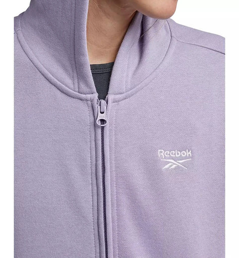 Reebok Women's Light Purple Identity Small Logo Full Zip Jacket | Reebok In Lebanon