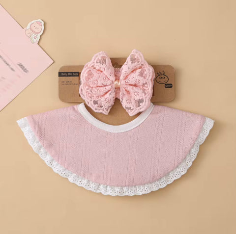 Super soft bibs headbands set for toddlers