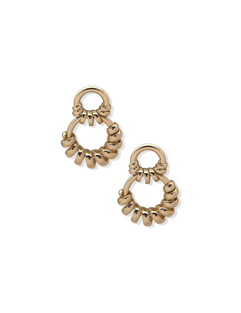 Anne Klein Women's Gold Double Drop Swirl Earring | Anne Klein In Lebanon