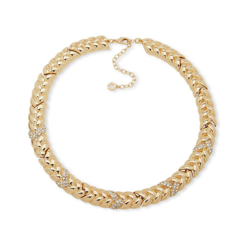 Anne Klein Women's Gold Crystal Accent Necklace | Anne Klein In Lebanon
