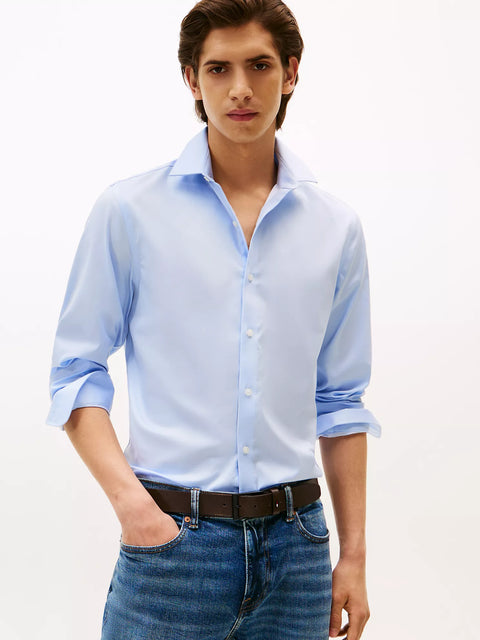 Tommy Hilfiger Men's Light Blue Slim Fit Dress Shirt | Tommy Hilfiger In Lebanon