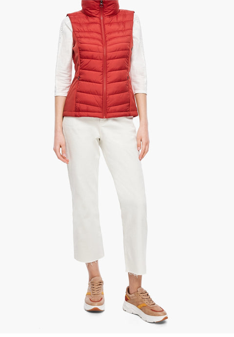 S.Oliver Women's Red Quilted Vest | S.Oliver In Lebanon