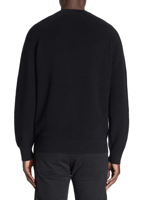 Celio Men's Black Crew Neck Timeless Sweaters | Celio In Lebanon