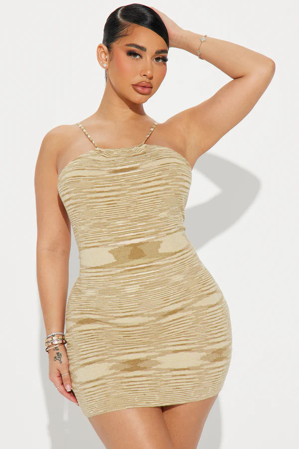 Forever 21 Women's Tan Multi Crisscross Mini Dress |Forever 21 In Lebanon