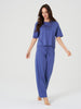 Sinsay Women's Dark Blue Two-Piece Pajama Set | Sinsay In Lebanon