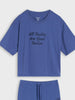 Sinsay Women's Dark Blue Two-Piece Pajama Set | Sinsay In Lebanon