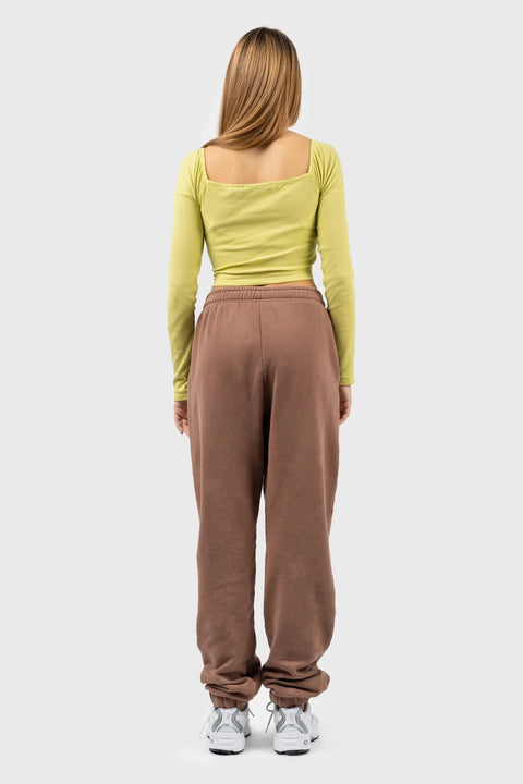 Nu-in Women's Green Cropped Square Neck Rib Top | Nu-in In Lebanon
