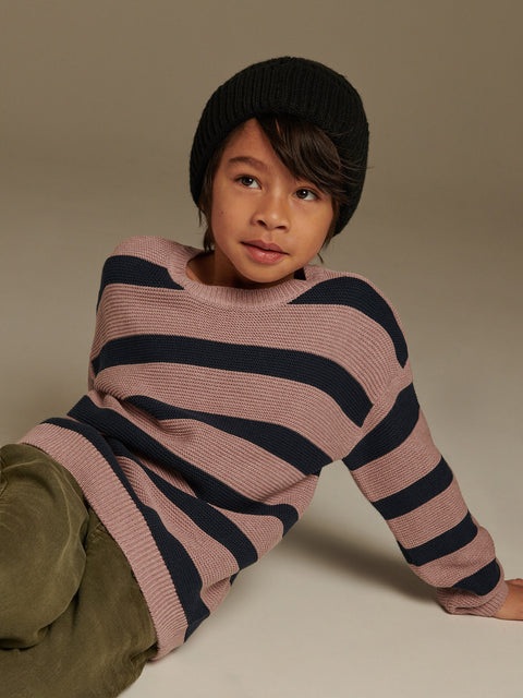 Reserved Boy's Navy Structured Striped Sweater | Reserved In Lebanon