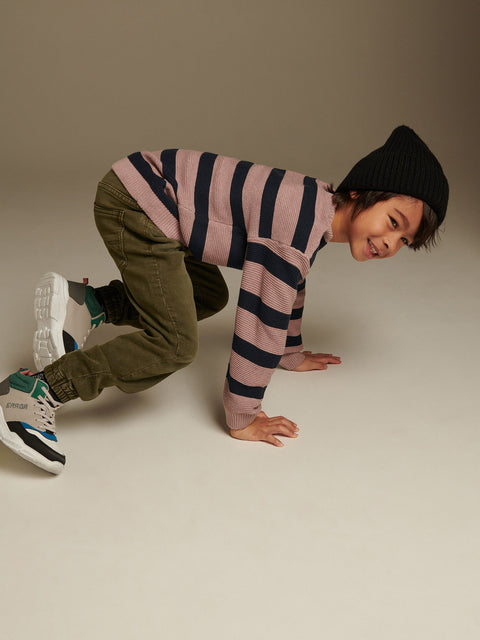 Reserved Boy's Navy Structured Striped Sweater | Reserved In Lebanon