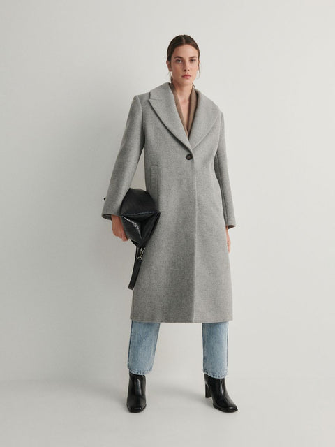 Reserved Women's Gray Wool Rich Coat |Reserved In Lebanon