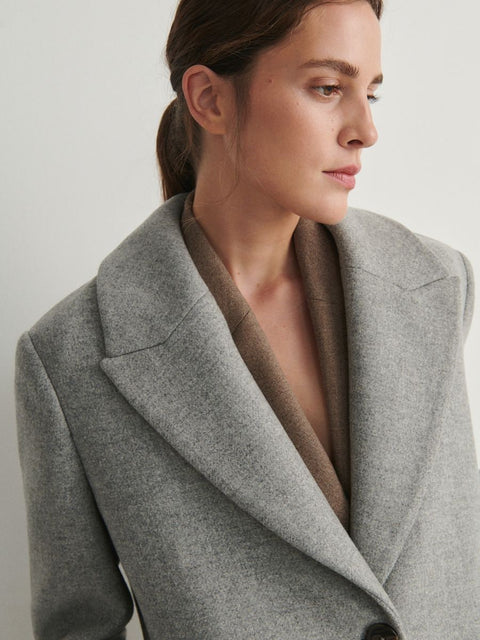 Reserved Women's Gray Wool Rich Coat |Reserved In Lebanon