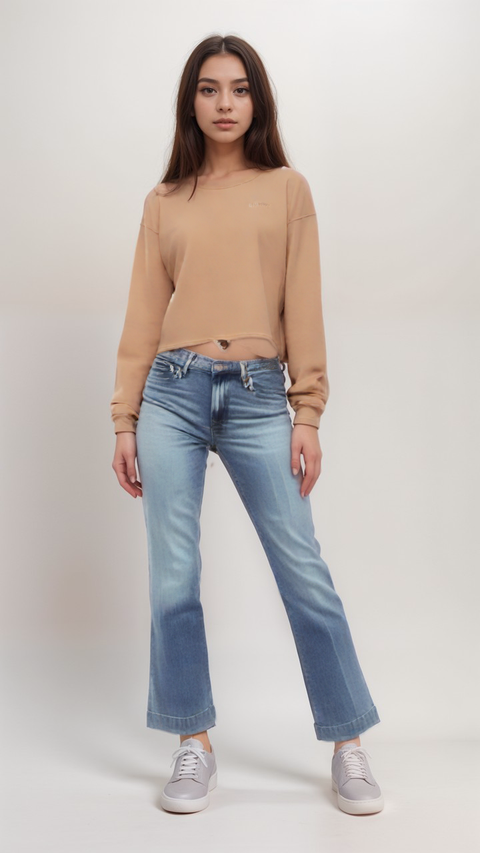 LeGer Women's Brown Long-Sleeve Sweatshirt |LeGer in Lebanon