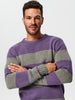 Sinsay Men's Purple & Grey Striped Ribbed Edges Sweaters | Sinsay In Lebanon