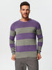 Sinsay Men's Purple & Grey Striped Ribbed Edges Sweaters | Sinsay In Lebanon
