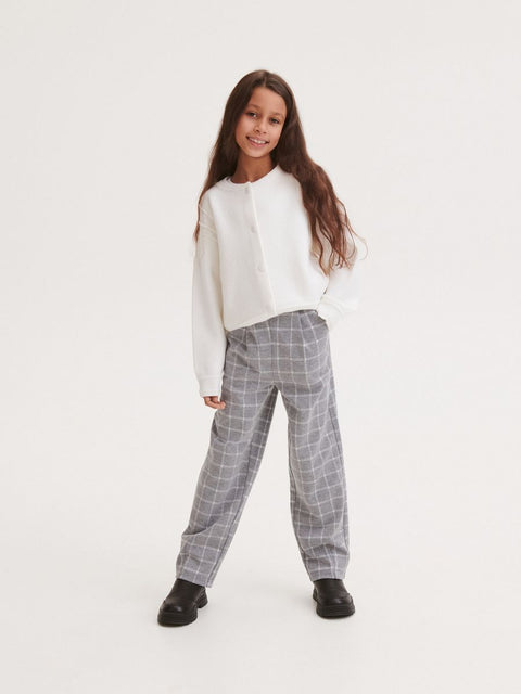 Reserved Girl's Gray Checkered Trouser |Reserved In Lebanon