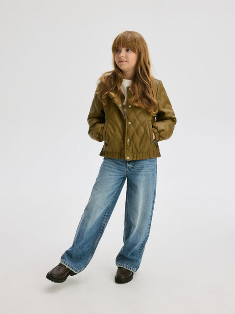 Reserved Girl's khaki Bomber Jacket With A Detachable Hood | Reserved In Lebanon