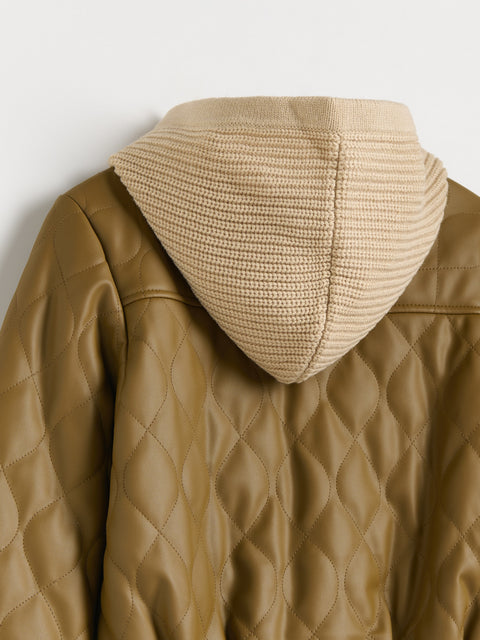 Reserved Girl's khaki Bomber Jacket With A Detachable Hood | Reserved In Lebanon