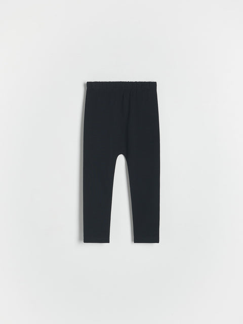 Reserved Baby Boy's Black Elastic Waist Cotton Leggings | Reserved In Lebanon