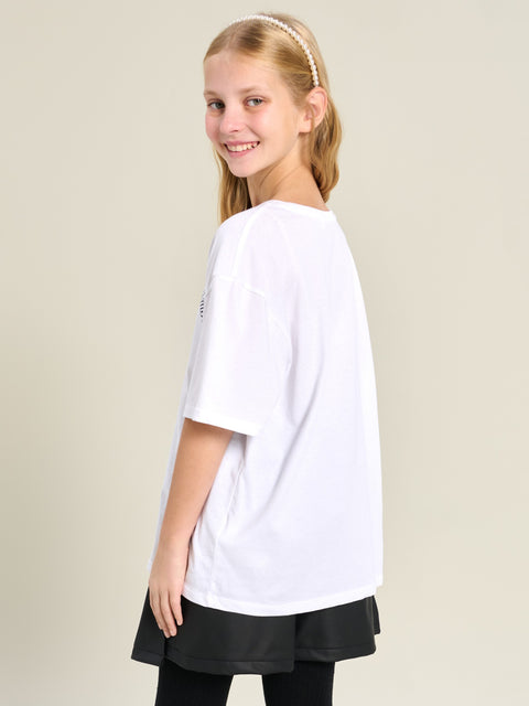 Sinsay Girl's White Short Sleeve Printed T-Shirt | Sinsay In Lebanon