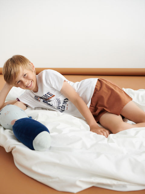 Sinsay Boy's White & Brown Printed Pajama Set |Sinsay In Lebanon