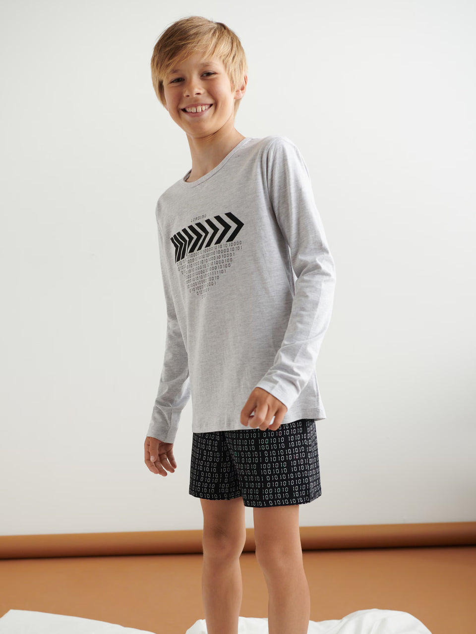 Sinsay Boy's Black & Grey Pajama Short Set | Sinsay In Lebanon
