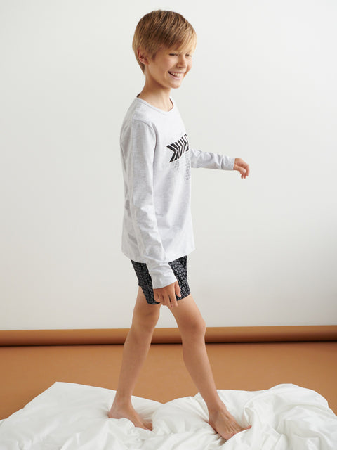 Sinsay Boy's Black & Grey Pajama Short Set | Sinsay In Lebanon