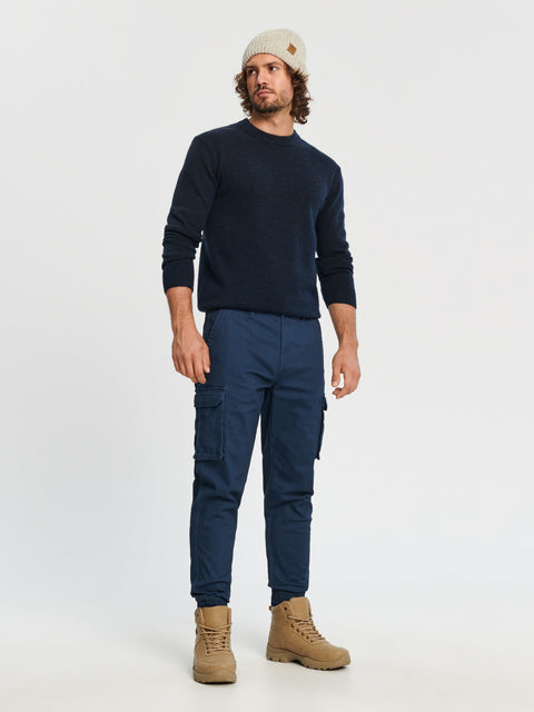 Sinsay Men's Navy Dropped Shoulders Sweater | Sinsay in Lebanon