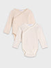 AYA  Sinsay Baby Boy's 2-Pack Bodysuit Beige & Off White