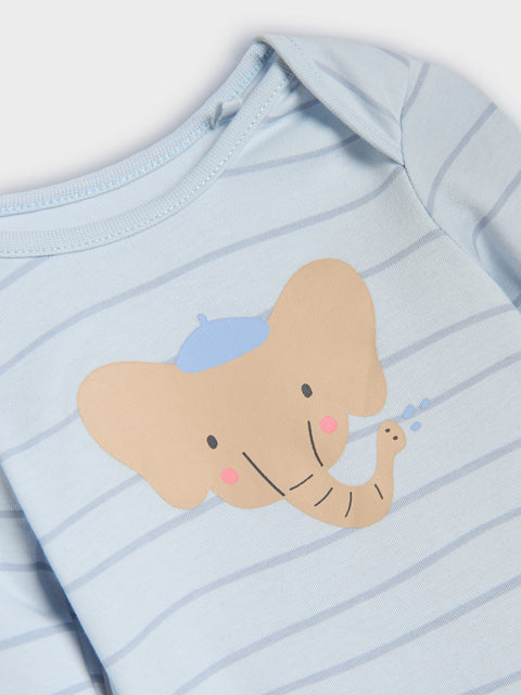 Sinsay Baby Boy's Light Blue Striped Bodysuit With A Print | Sinsay In Lebanon