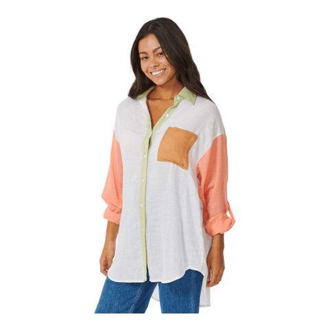Rip Curl Women's Multicolor Long Sleeve Button Through Shirt |Rip Curl In Lebanon