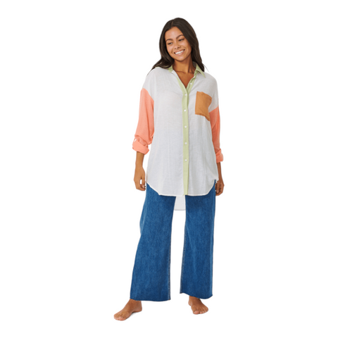 Rip Curl Women's Multicolor Long Sleeve Button Through Shirt |Rip Curl In Lebanon